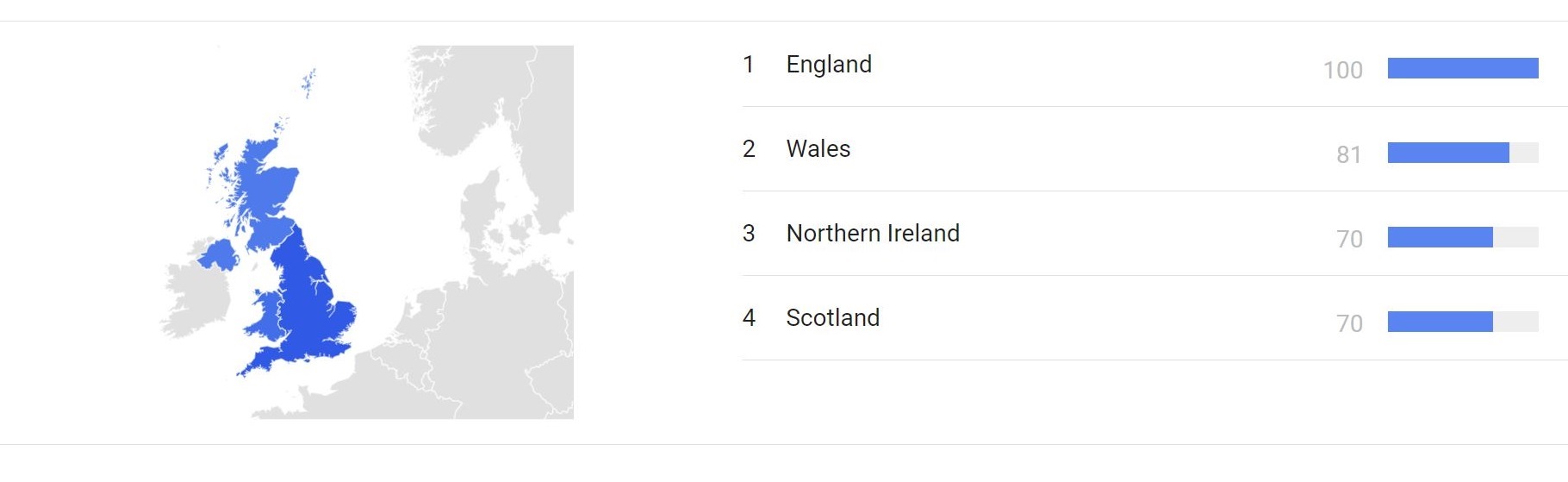 Trends Map Search Interest In Skiing By Country