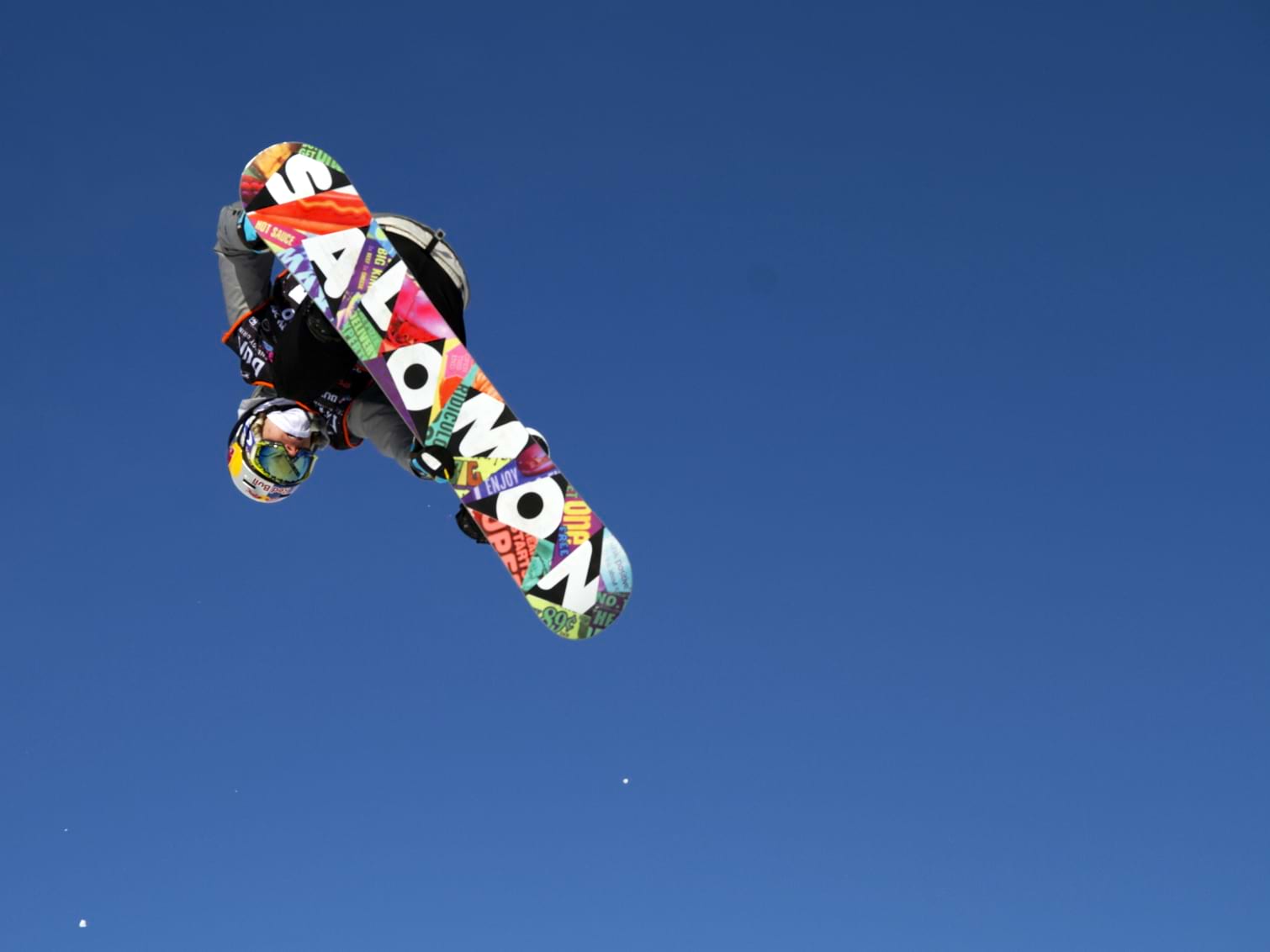 Snow boarder getting air