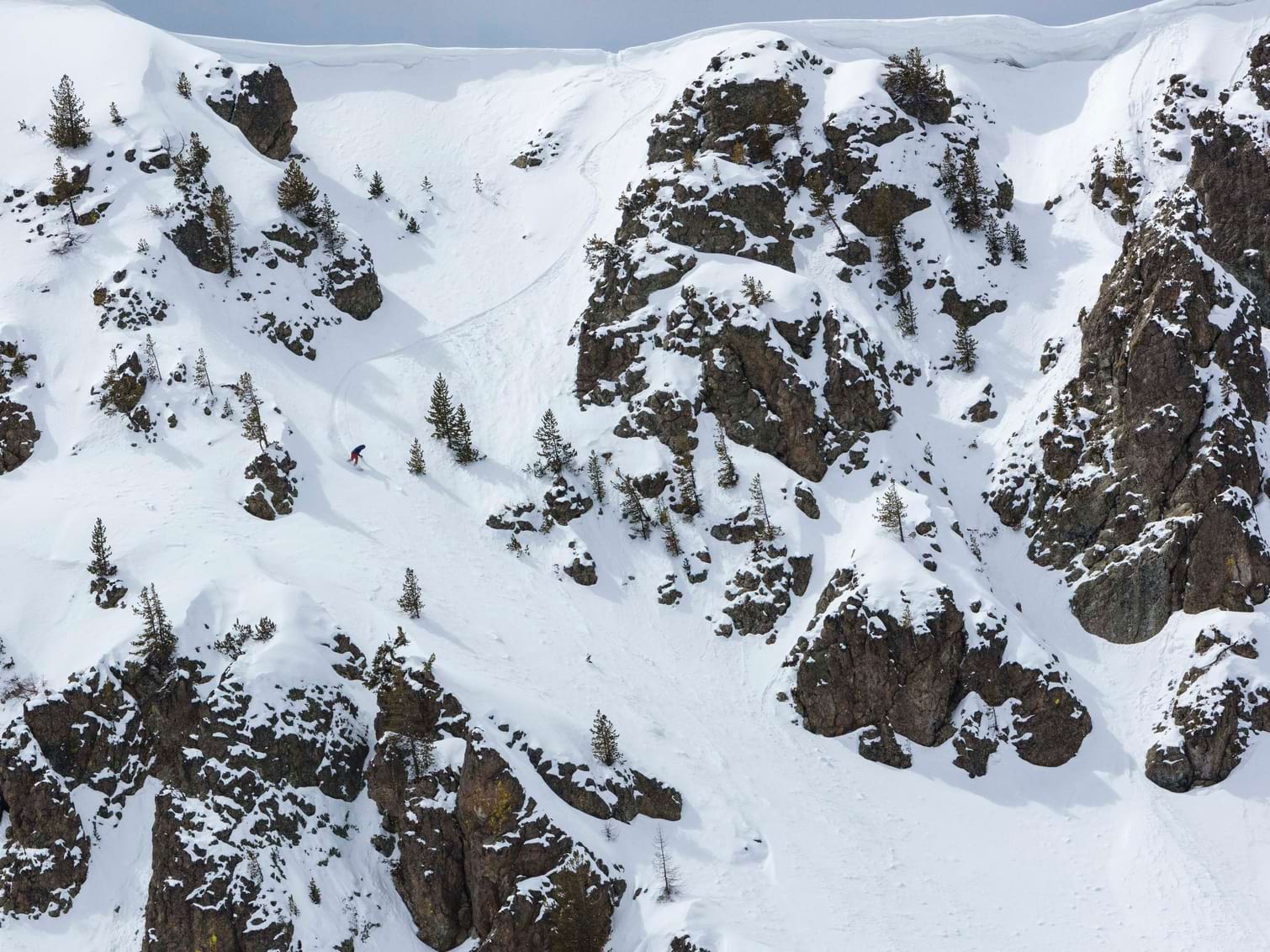 Off piste gully run