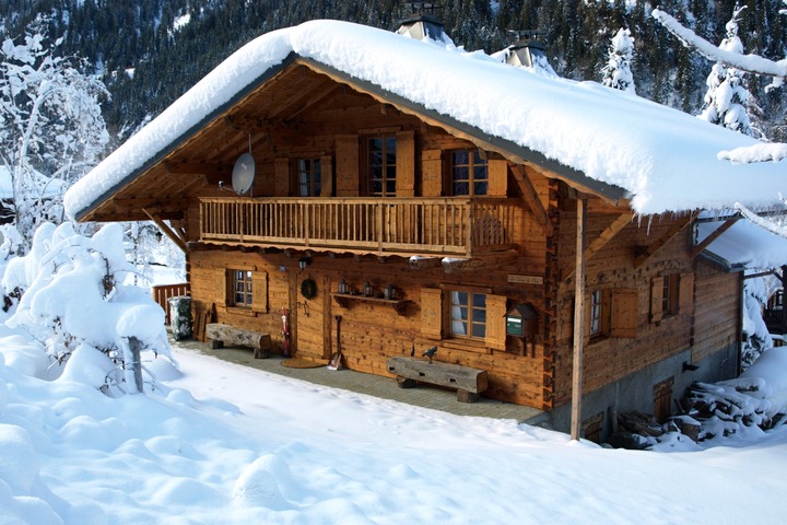 The chalet in winter