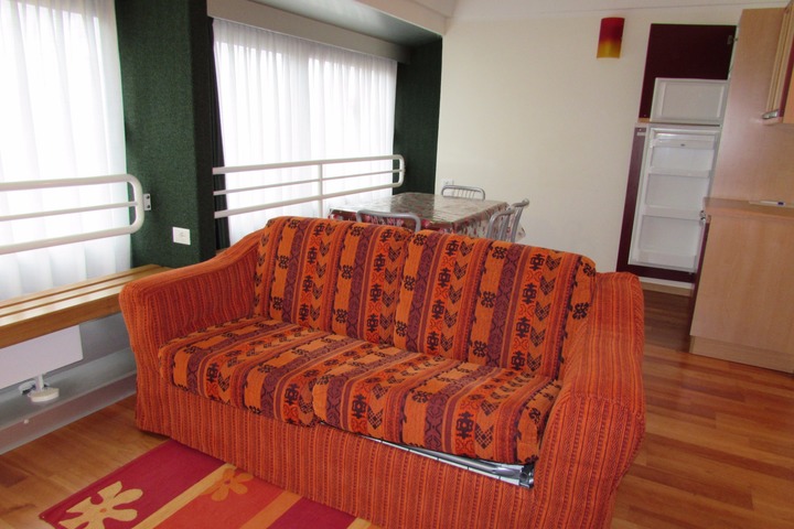 Living room, with sleeper couch