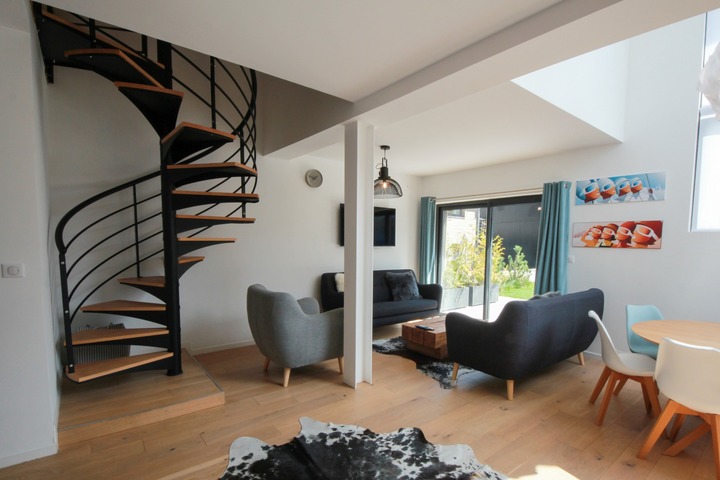 Ski Chalet to rest in Chamonix - Nice livingroom with a view of the Mont Blanc
