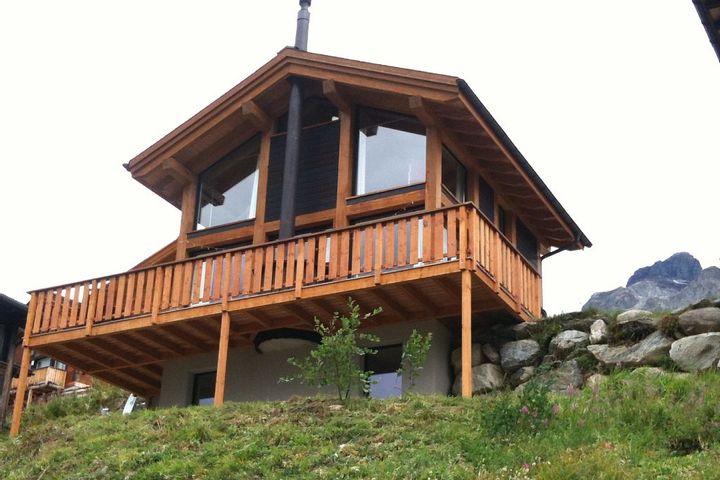 Front of Chalet in summer