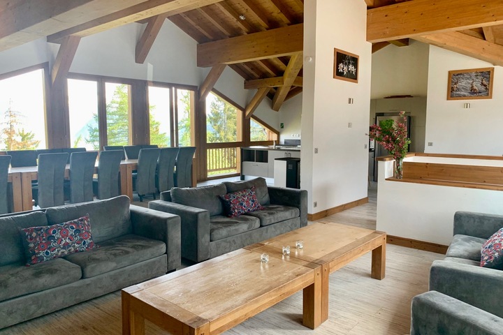 Open plan large , living, dining area and kitchen 