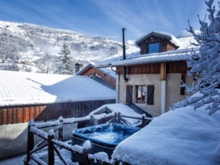 Ski Villaroger with outdoor hot tub